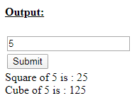 Skillpundit: JavaScript Program to find Square and Cube of a number