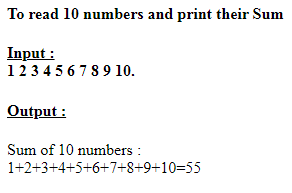 SkillPundit: PHP To Read Ten Numbers and Print their Sum