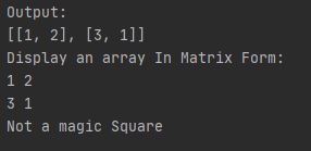 To check given matrix is magic square or not SkillPundit