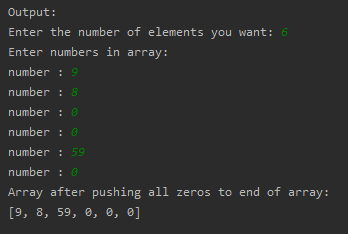 To find the zeros from the given array elements SkillPundit