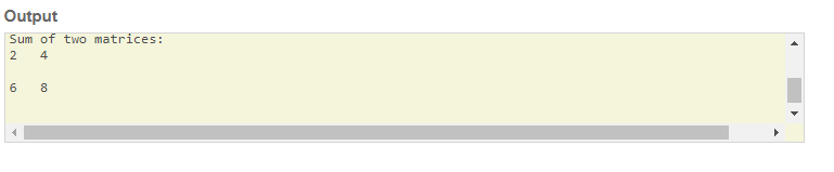 Skillpundit: C Program Addition of two matrix