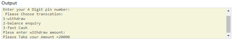 Skillpundit: C Program how to write ATM program using ‘if’ statement
