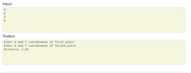 SkillPundit: C Program Distance Between Two Points