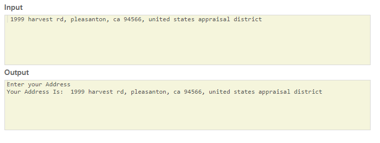 Skillpundit: C Program To Read An Address and Display