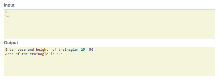 SkillPundit: C Program To Find Area of triangle using Base and height values