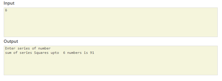 Skillpundit: C Program Compute the Given Square Number Series