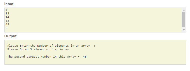 SkillPundit: C Program To Find Second Biggest Number From The Given Array