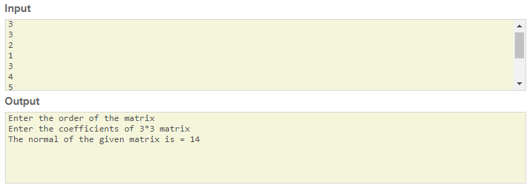 Skillpundit: C Program Normal of Matrix