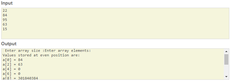 Skillpundit: C Program to Print Even position Elements in given array of elements