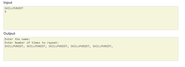 SkillPundit: C Program To Print Name n Times