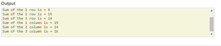Skillpundit: C Program Find Row and Column Sum of a Matrix