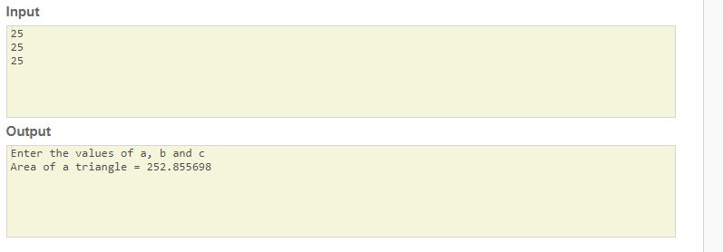 Skillpundit: C Program To Find Area Of a Triangle If  3sides