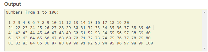 SkillPundit: JAVA Program To display 1 to 99 numbers in 5columns java program to display 1 to 99 numbers in 5columns
