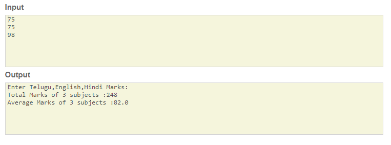 SkillPundit: JAVA Program To Average and total of 3subjects marks Average and total of 3subjects marks skillPundit