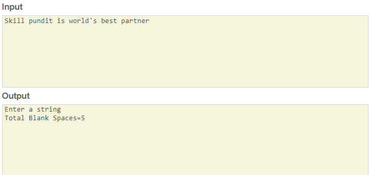 SkillPundit: JAVA Program To find number of blank spaces from given text. To find number of blank spaces from given text SkillPundit