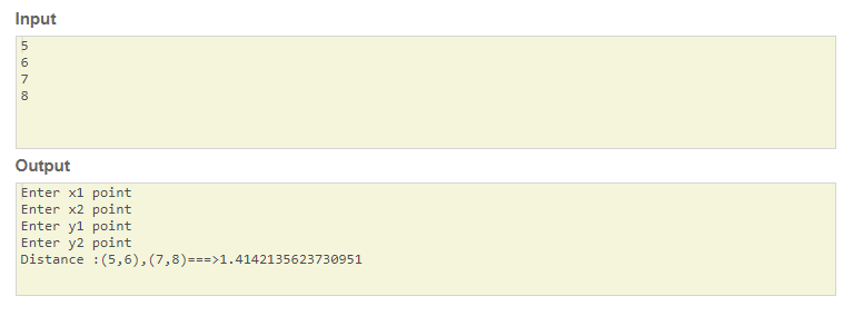 SkillPundit: JAVA Program To Distance between two Points distance between two Points skillPundit