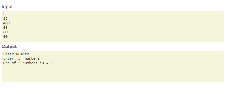 SkillPundit: JAVA Program To find GCD of given n numbers To find GCD of given n numbers SkillPundit