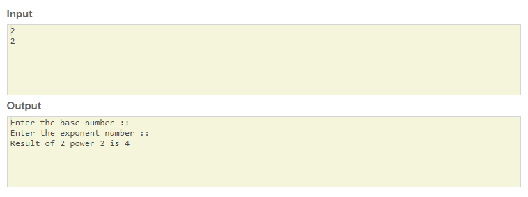 SkillPundit: JAVA Program To find the n power n of given number. To find the n power n of given number SkillPundit