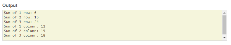 To find Row sum and Column sum of given matrix SkillPundit