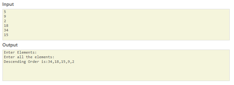 SkillPundit: JAVA Program To Sort the elements in Descending Order. To Sort the elements in Descending Oder SkillPundit