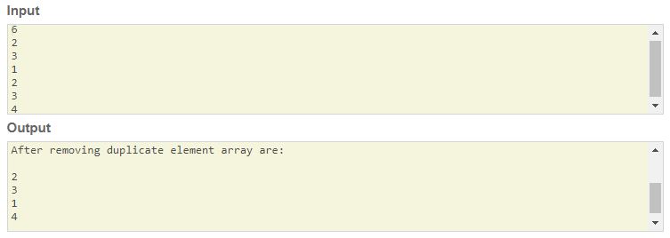 java program to remove duplicate nmber from array java program to remove duplicate nmber from array.