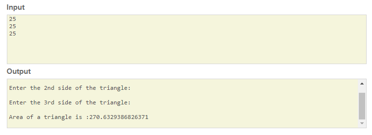 SkillPundit: JAVA program To area of a triangle if 3sides java program area of a triangle if 3 sides are given skillPundit