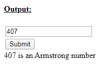 SkillPundit: Javascript Program To check whether the given number is armstrong or not To check whether the given number is armstrong or not SkillPundit