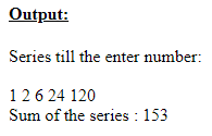 SkillPundit: JavaScript Program To find the sum of given series 1!+2!+3!+ 4!+ …….+n To find the sum of given series 1!+2!+3!+ 4!+ …….+n SkillPundit