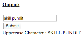 SkillPundit: JavaScript Program To Convert Lowercase letter into Uppercase letter Skillpundit: JavaScript Program to Convert Lowercase letter into Uppercase letter