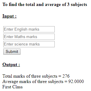 SkillPundit: PHP To Calculate Total, Average and Class for Three Subject Marks SkillPundit: PHP To Calculate total, average and class for three subject marks