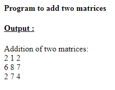 SkillPundit: PHP To Find Addition of Two Matrices