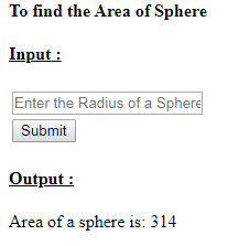 SkillPundit: PHP To Find Area of a Sphere SkillPundit: PHP To find Area of a Sphere