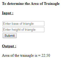 SkillPundit: PHP To Determine Area of Triangle Using Base and Height Values SkillPundit: PHP To Determine Area of Triangle Using Base and Height Values