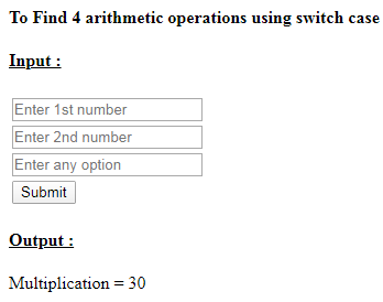 SkillPundit: PHP To Perform Arithmetic Operations Using Switch Case SkillPundit: PHP To Perform Arithmetic Operations Using Switch Case