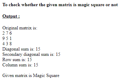 SkillPundit: PHP To Check Given Matrix is Magic Square or Not SkillPundit: PHP To Check Given Matrix is Magic Square or Not
