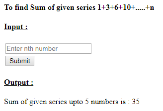 SkillPundit: PHP To Print Sum of Series of 1+3+6+10+.....+n SkillPundit: PHP To Print Sum of Series of 1+3+6+10+.....+n