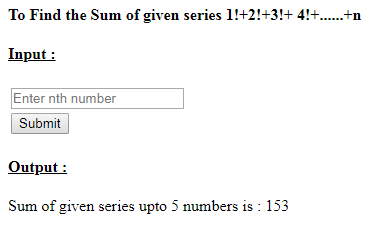 SkillPundit: PHP To Print Sum of Series of 1!+2!+3!+ 4!+ …….+n SkillPundit: PHP To Print Sum of Series of 1!+2!+3!+ 4!+ …….+n
