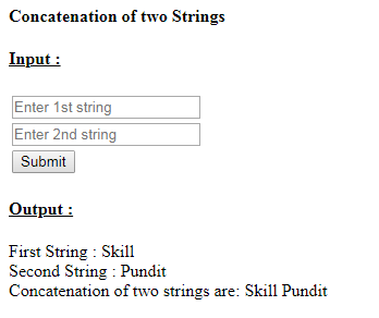 skillpundit: PHP To Concatenate Two Strings Using Static skillpundit: PHP To Concatenate two strings using static