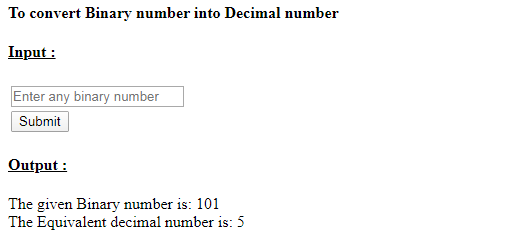 SkillPundit: PHP To Convert Binary Value into Decimal Number SkillPundit: PHP To Convert Binary Value into Decimal Number