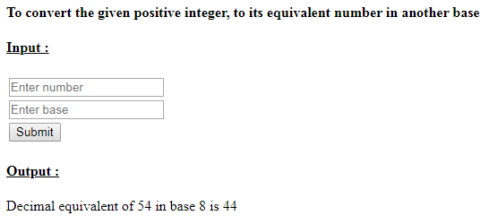 SkillPundit: PHP To Convert Integer into its Equivalent Number in Another Base