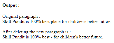 SkillPundit: PHP To Delete Particular Word From the Given Paragraph