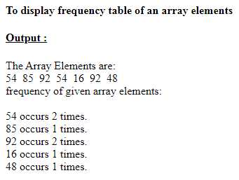 SkillPundit: PHP To Display Frequency Table of Given Array Elements SkillPundit: PHP To Display Frequency Table of Given Array Elements