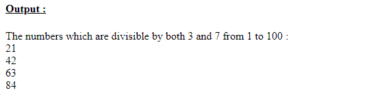 SkillPundit: PHP To find the numbers which are divisible by both 3 and 7 from 1 to 100