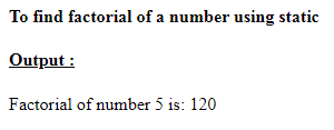 SkillPundit: PHP To find the factorial of a given number using static