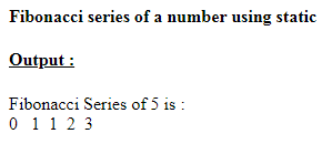 skillpundit: PHP To generate Fibonacci number using static