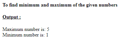 SkillPundit: PHP To Find the Minimum and Maximum Numbers of Given Numbers Recursively