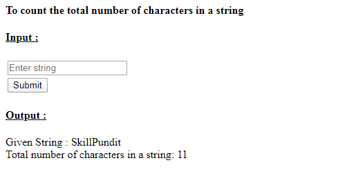 SkillPundit: PHP To Find Total Number of Characters in a String SkillPundit: PHP To Find Total Number of Characters in a String