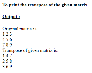 SkillPundit: PHP To Find Transpose of the Given Matrix