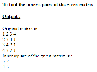 SkillPundit: PHP To print Inner Square of a given matrix