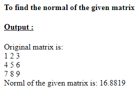 SkillPundit: PHP To Find the Normal of the Given Matrix